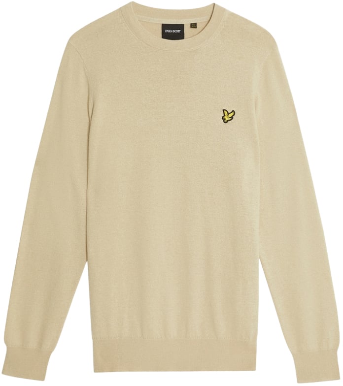 Lyle & Scott Lyle &amp; Scott Cotton Merino Crew Neck Jumper Beige