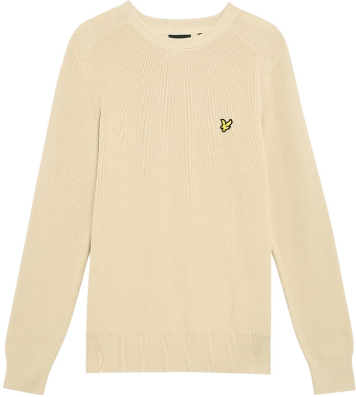 Lyle & Scott Lyle &amp; Scott Engineered Rib Crew Neck Beige