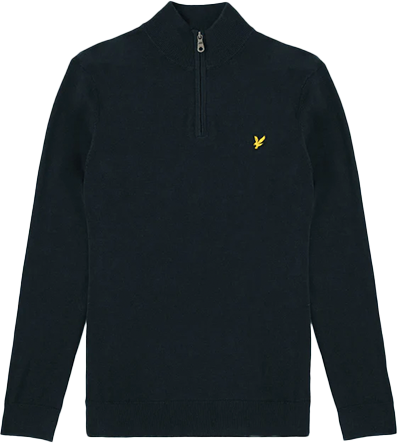 Lyle & Scott Lyle &amp; Scott Cotton Quarter Zip Jumper Blauw