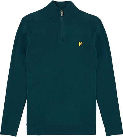 Lyle & Scott Lyle &amp; Scott Cotton Quarter Zip Jumper Groen