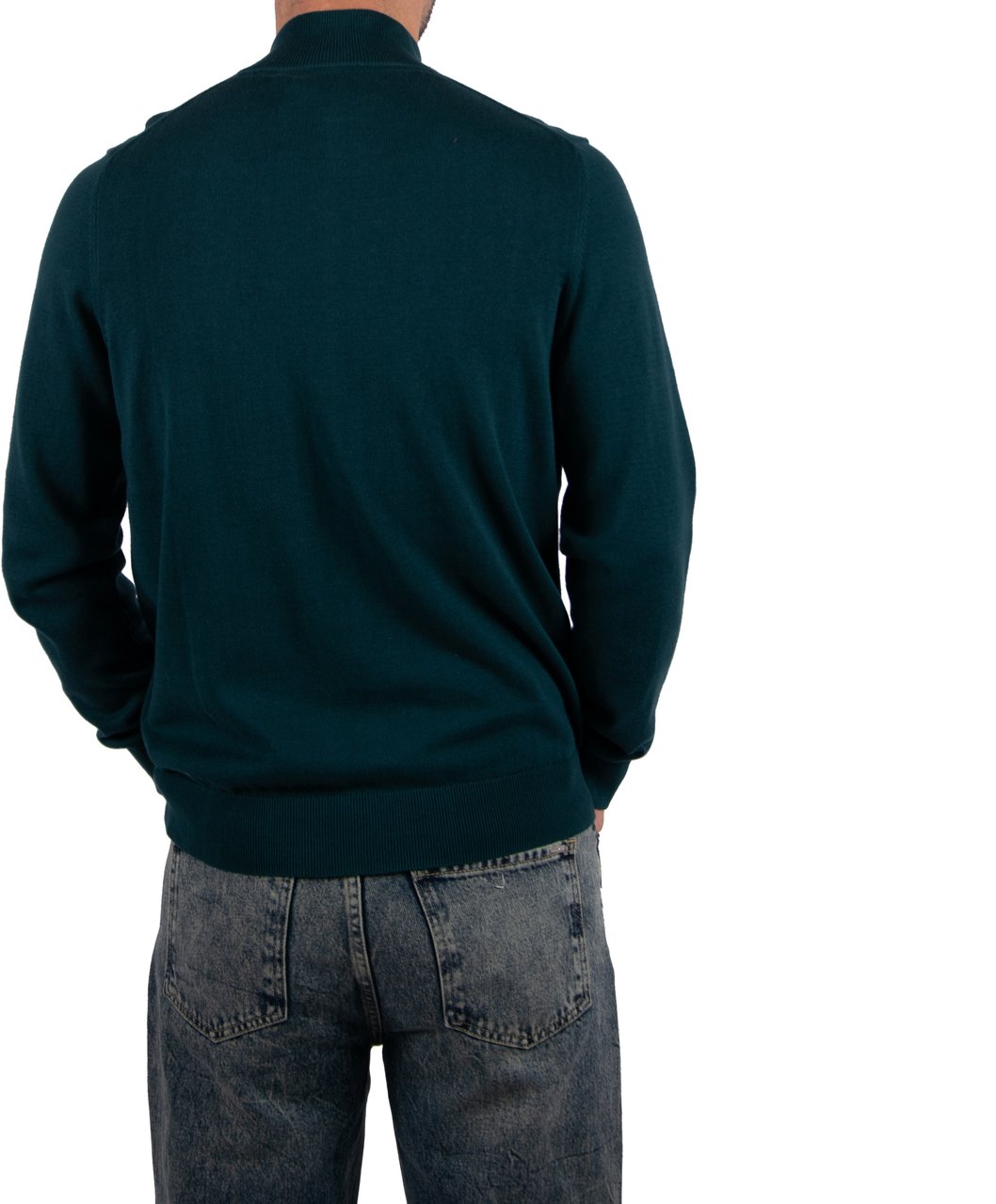 Lyle & Scott Lyle &amp; Scott Cotton Quarter Zip Jumper Groen