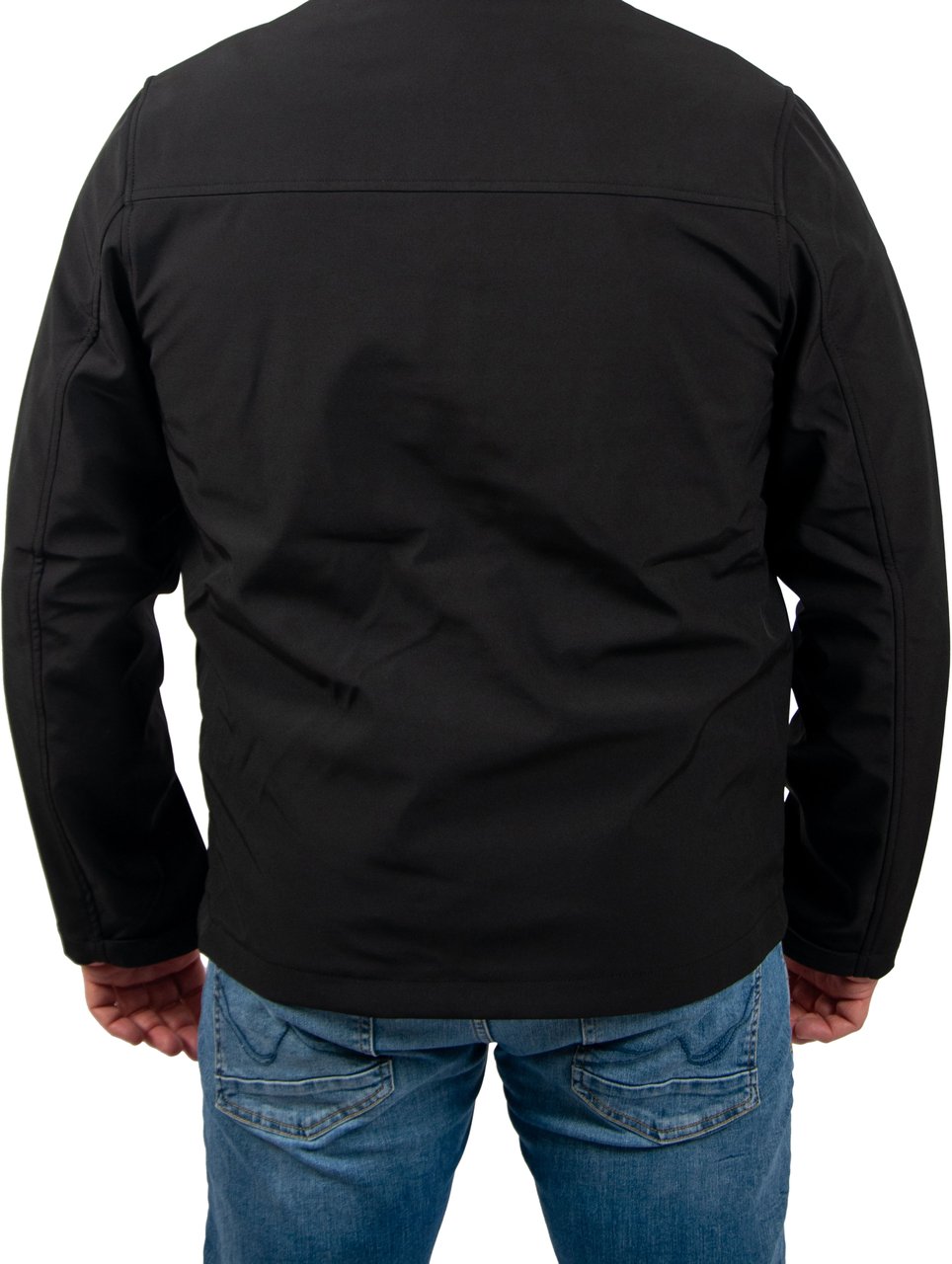 Lyle & Scott Lyle &amp; Scott Mesh Back Softshell Funnel Neck Jacket Zwart