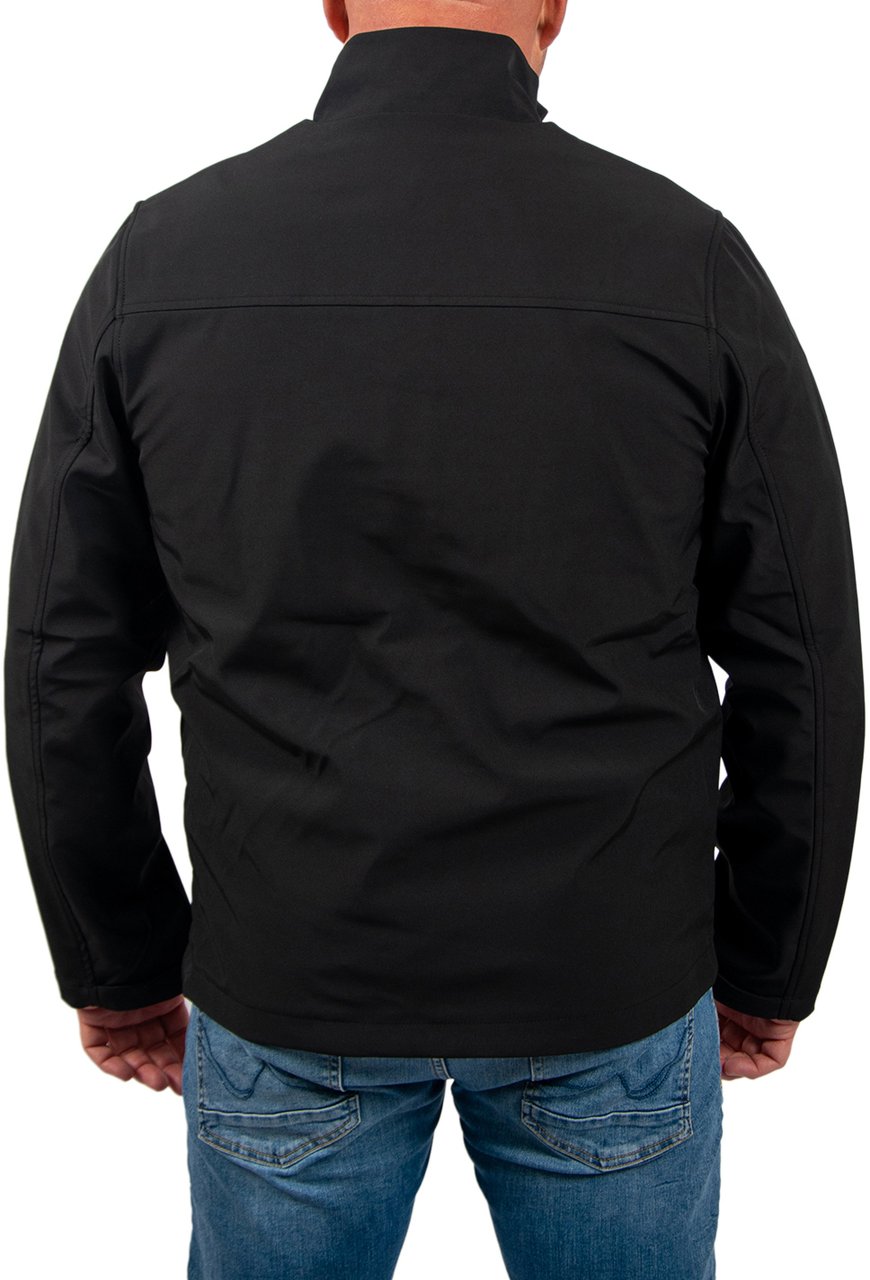 Lyle & Scott Lyle & Scott Mesh Back Softshell Funnel Neck Jacket Zwart
