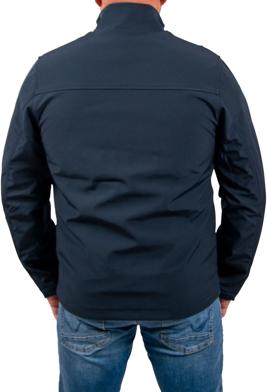 Lyle & Scott Lyle &amp; Scott Mesh Back Softshell Funnel Neck Jacket Blauw