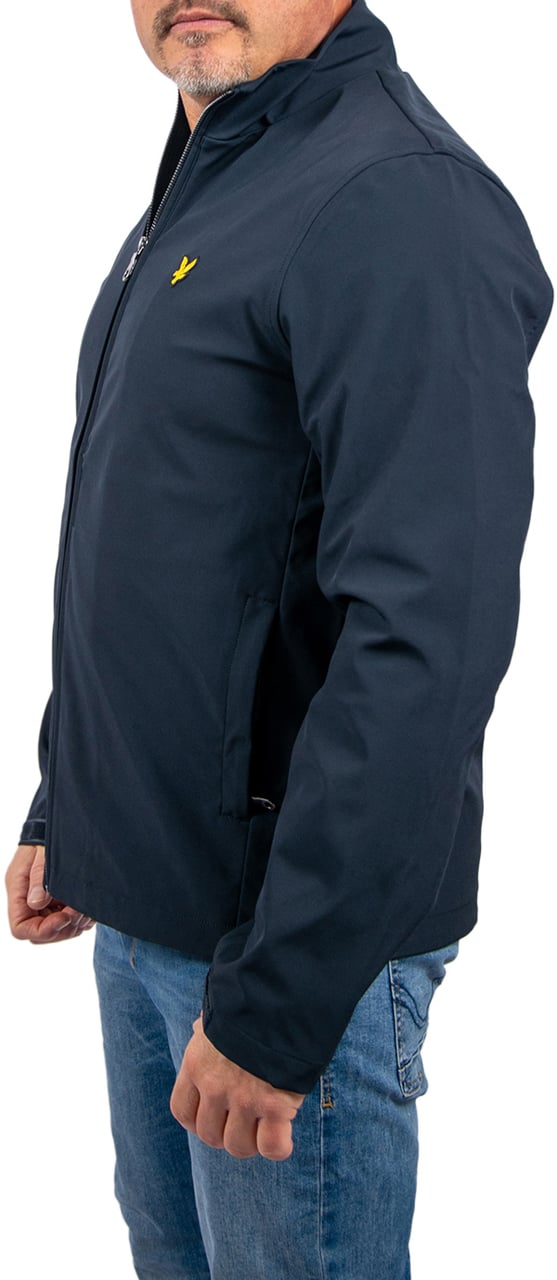 Lyle & Scott Mesh Back Softshell Funnel Neck Jacket Blauw