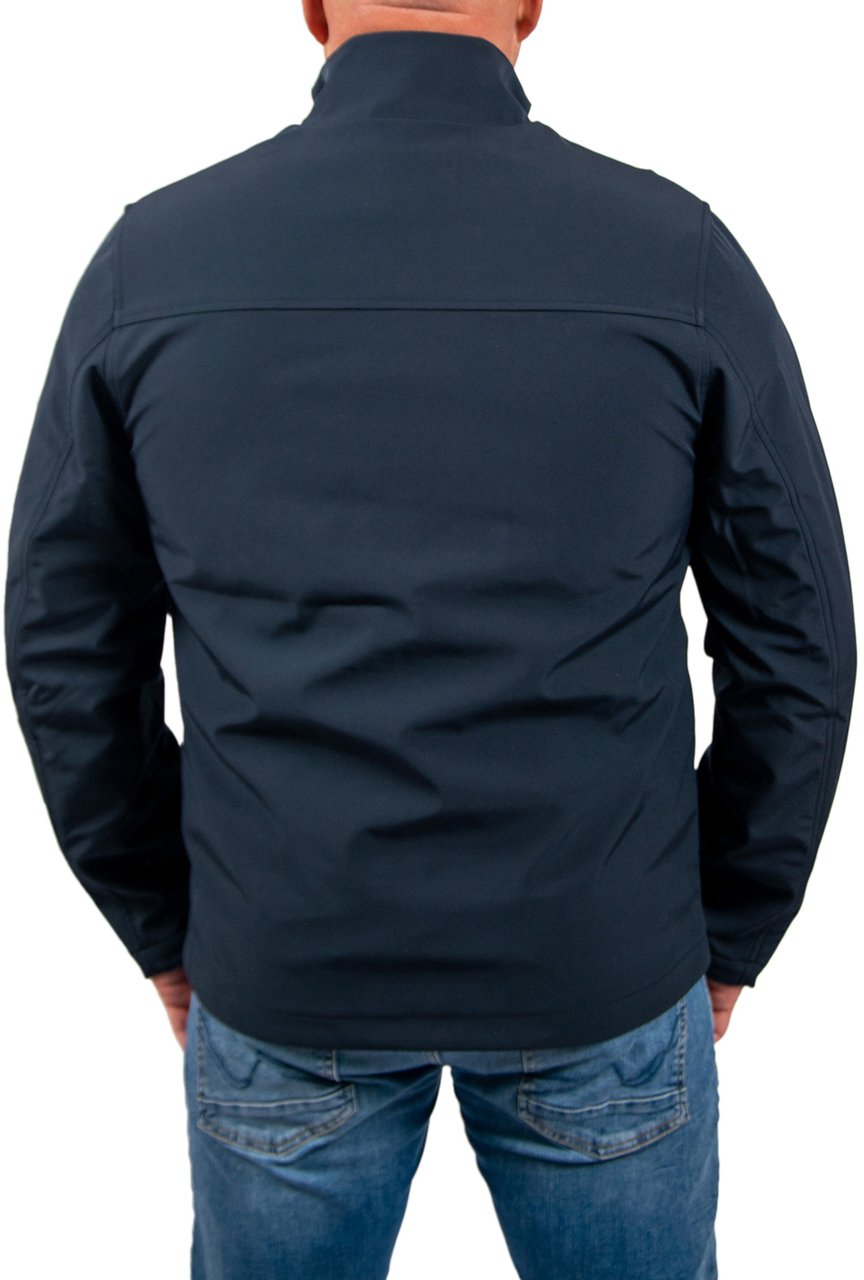 Lyle & Scott Mesh Back Softshell Funnel Neck Jacket Blauw