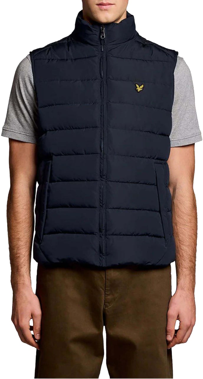 Lyle & Scott Lyle&scott Quilted Gilet Bodywarmers Donkerblauw Jk2401v Blauw