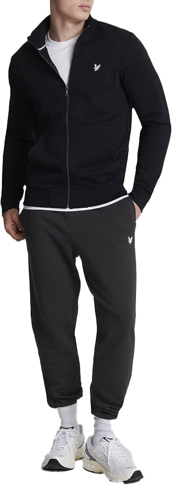 Lyle & Scott Lyle &amp; Scott Diagonal Waeve French Terry Sweatpant Zwart
