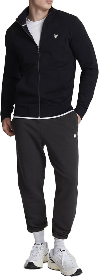 Lyle & Scott Lyle &amp; Scott Diagonal Waeve French Terry Sweatpant Zwart