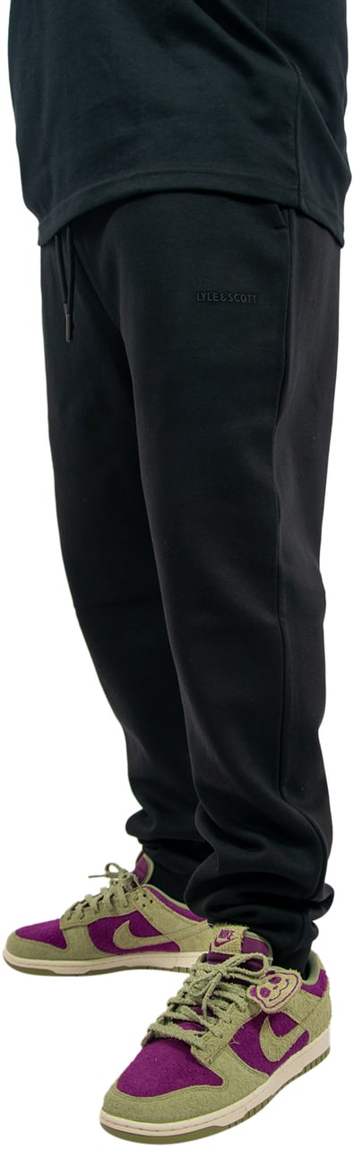 Lyle & Scott Lyle & Scott Logo Brushback Cuffed Jogger Zwart