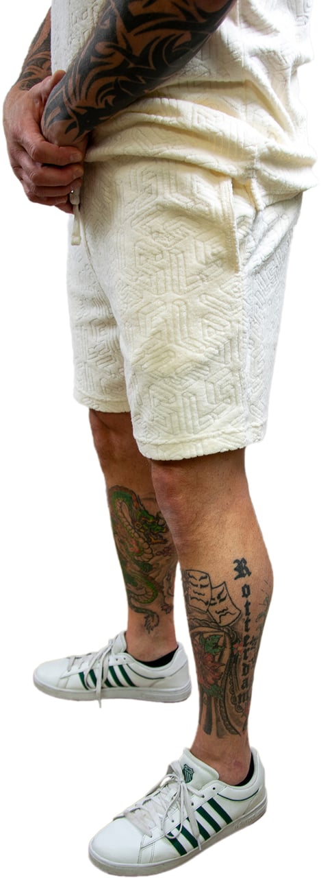 Lyle & Scott Emblem Towelling Shorts Beige