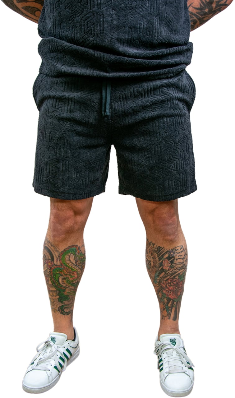 Lyle & Scott Lyle & Scott Emblem Towelling Shorts Zwart