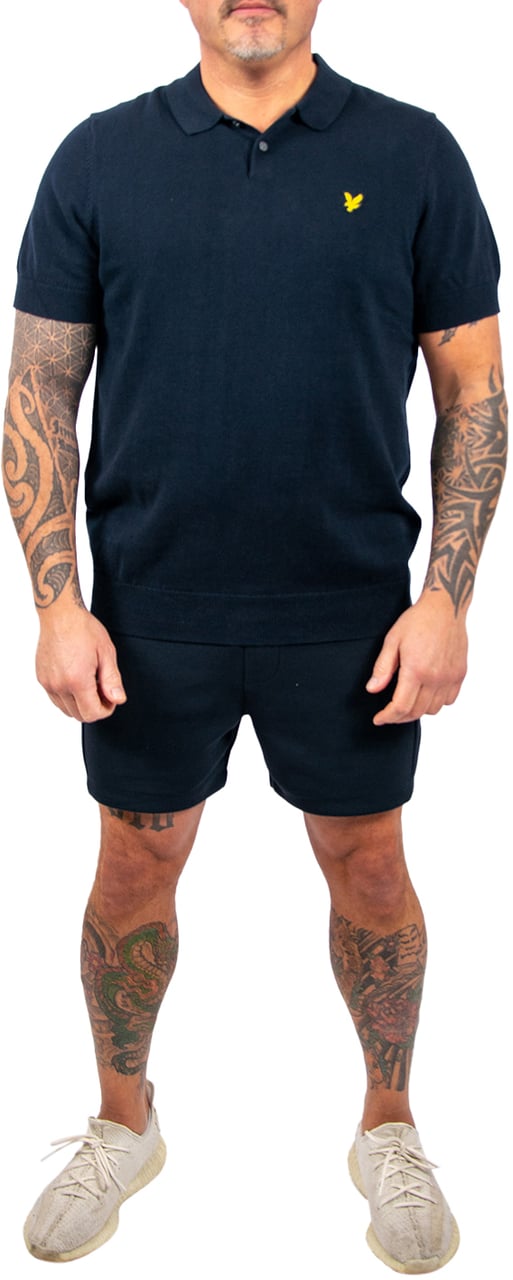 Lyle & Scott Pique Track Short Blauw