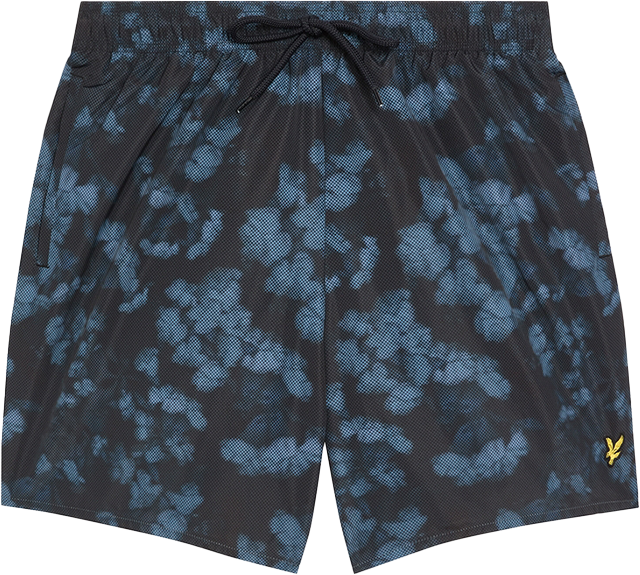 Lyle & Scott Lyle & Scott Digital Floral Print Floral Short Blauw