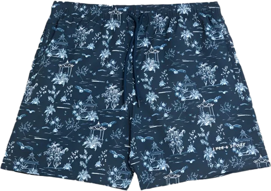 Lyle & Scott Lyle &amp; Scott Botanical Garden Print Swimshort Blauw