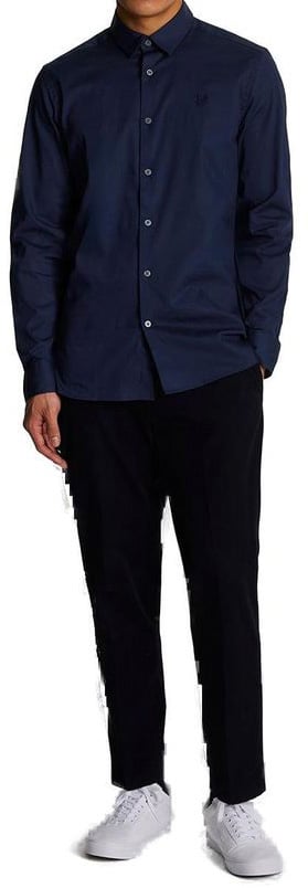 Lyle & Scott Blue Cotton Dress Shirt Blauw