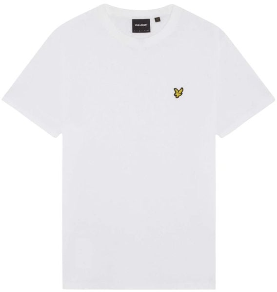 Lyle & Scott White Cotton T-Shirt Blauw
