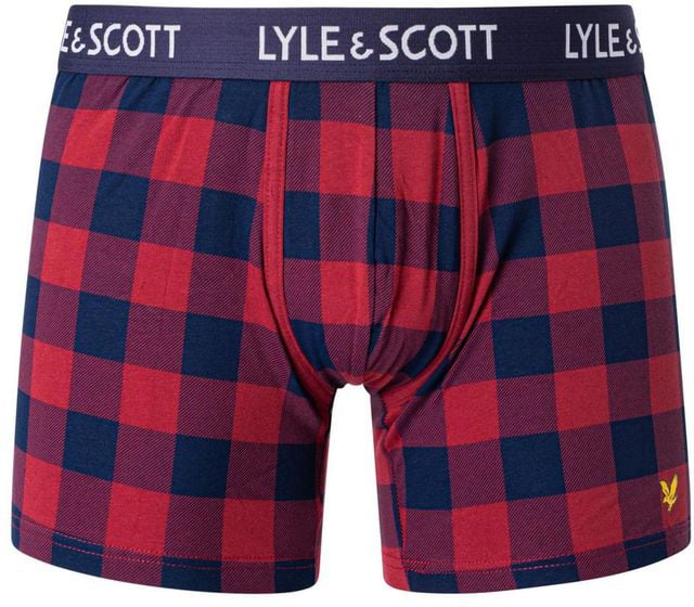 Lyle & Scott Bordeaux Cotton Boxers Maroon