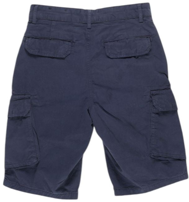 Lyle & Scott Blue Cotton Bermuda Shorts Blauw