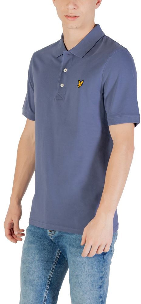 Lyle & Scott Blue Cotton Polo Shirt Blauw