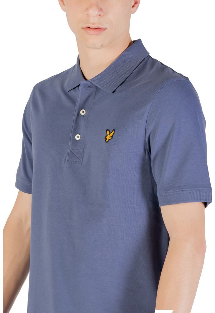 Lyle & Scott Blue Cotton Polo Shirt Blauw