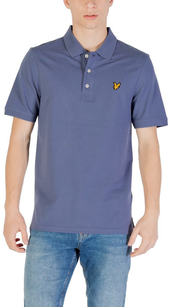 Lyle & Scott Blue Cotton Polo Shirt Blauw