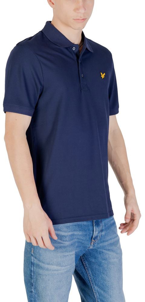 Lyle & Scott Blue Cotton Polo Shirt Blauw