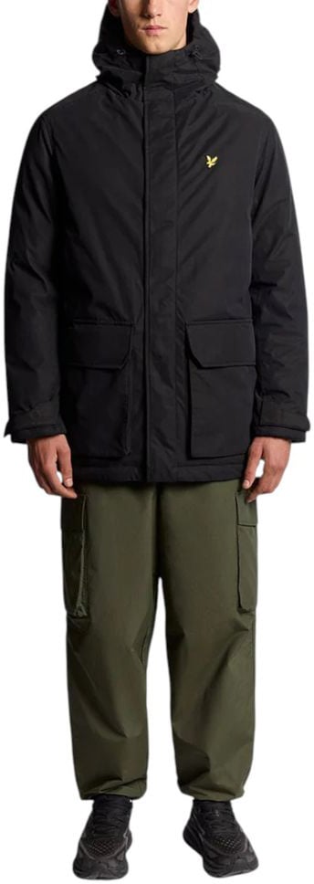 Lyle & Scott Black Polyester Parka Zwart