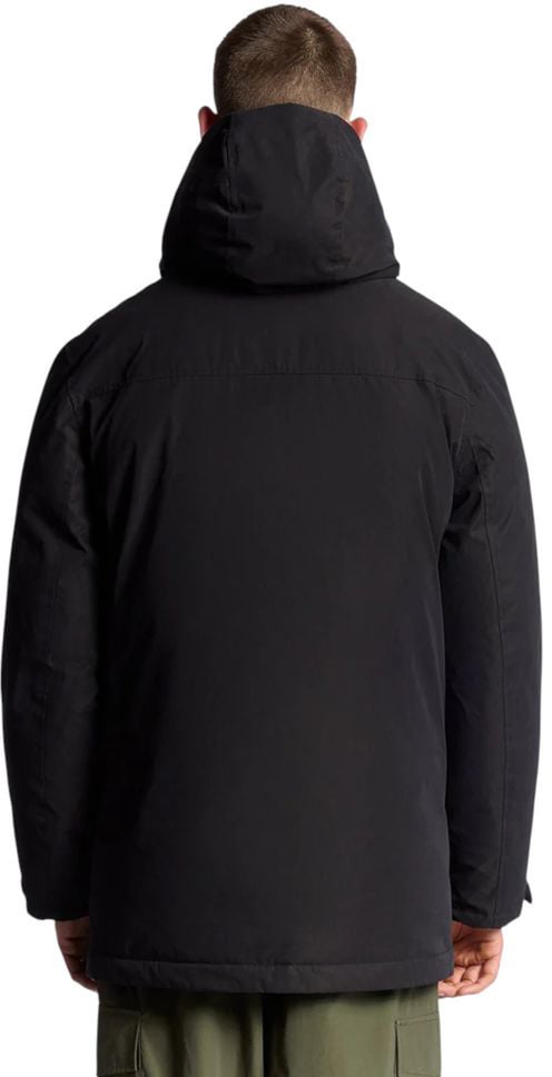 Lyle & Scott Black Polyester Parka Zwart