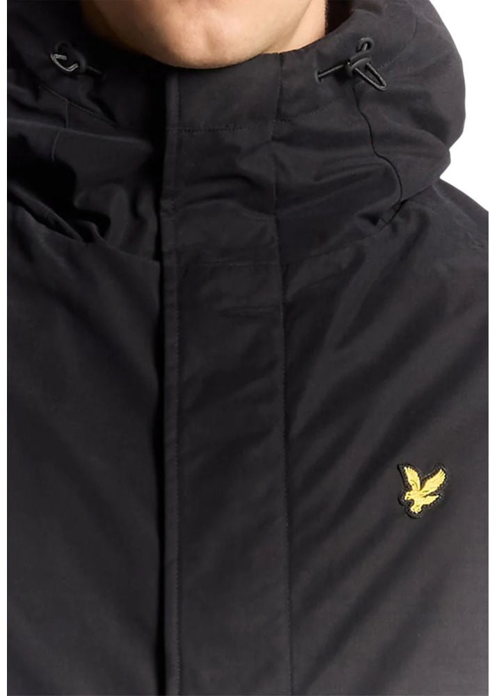 Lyle & Scott Black Polyester Parka Zwart