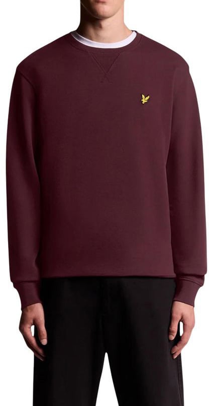 Lyle & Scott Bordeaux Cotton Sweatshirt Maroon