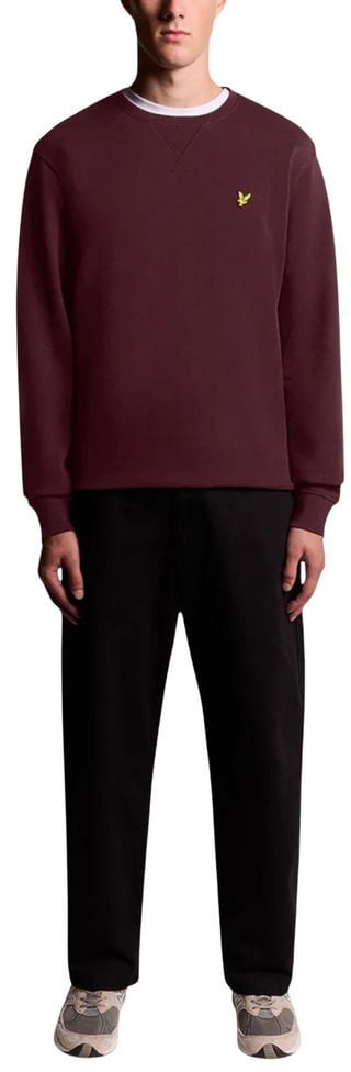 Lyle & Scott Bordeaux Cotton Sweatshirt Maroon