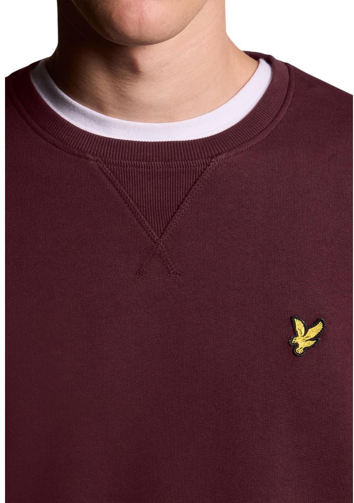 Lyle & Scott Bordeaux Cotton Sweatshirt Maroon