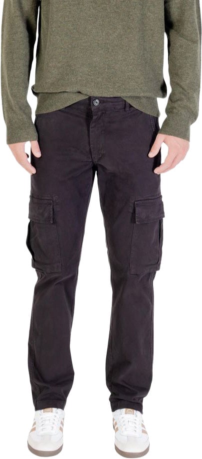 Lyle & Scott Black Cotton Cargo Pants Zwart