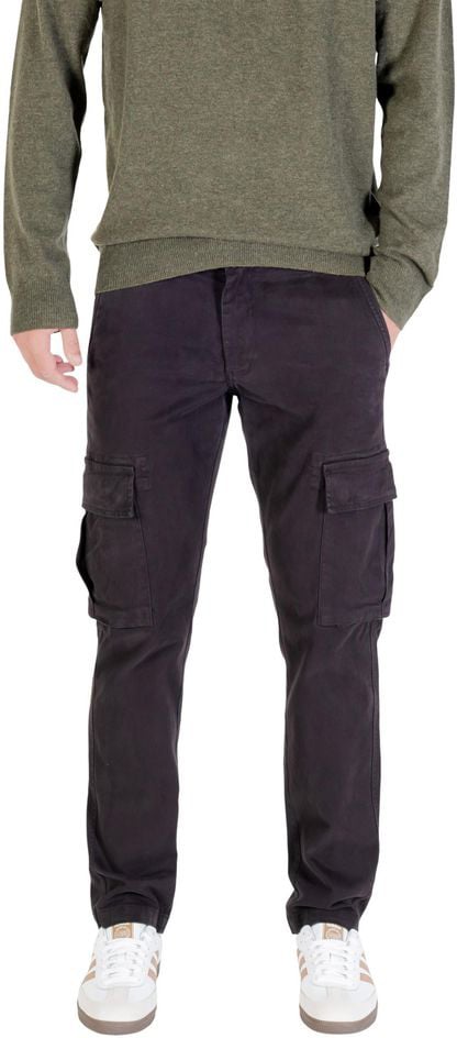 Lyle & Scott Black Cotton Cargo Pants Zwart