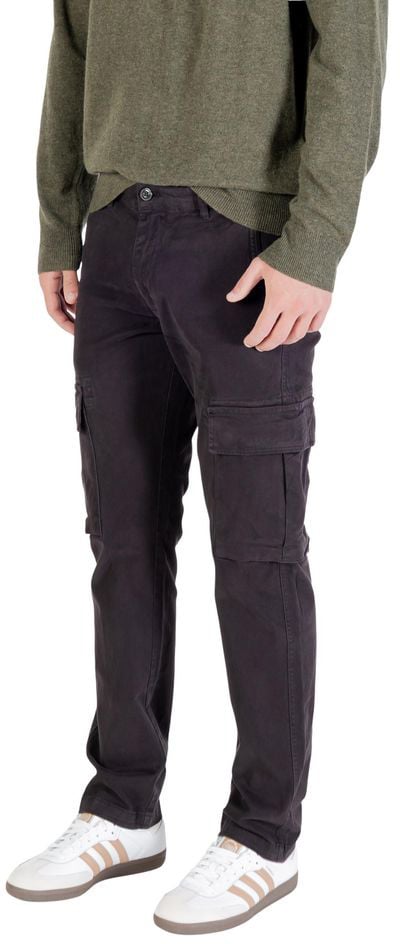Lyle & Scott Black Cotton Cargo Pants Zwart