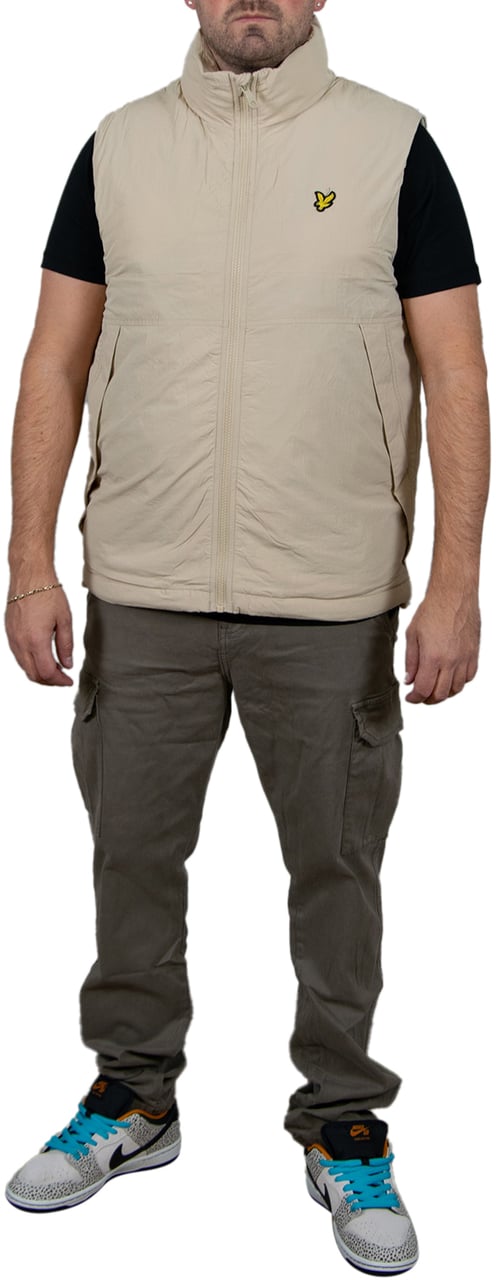 Lyle & Scott Padded Puffer Gilet Beige