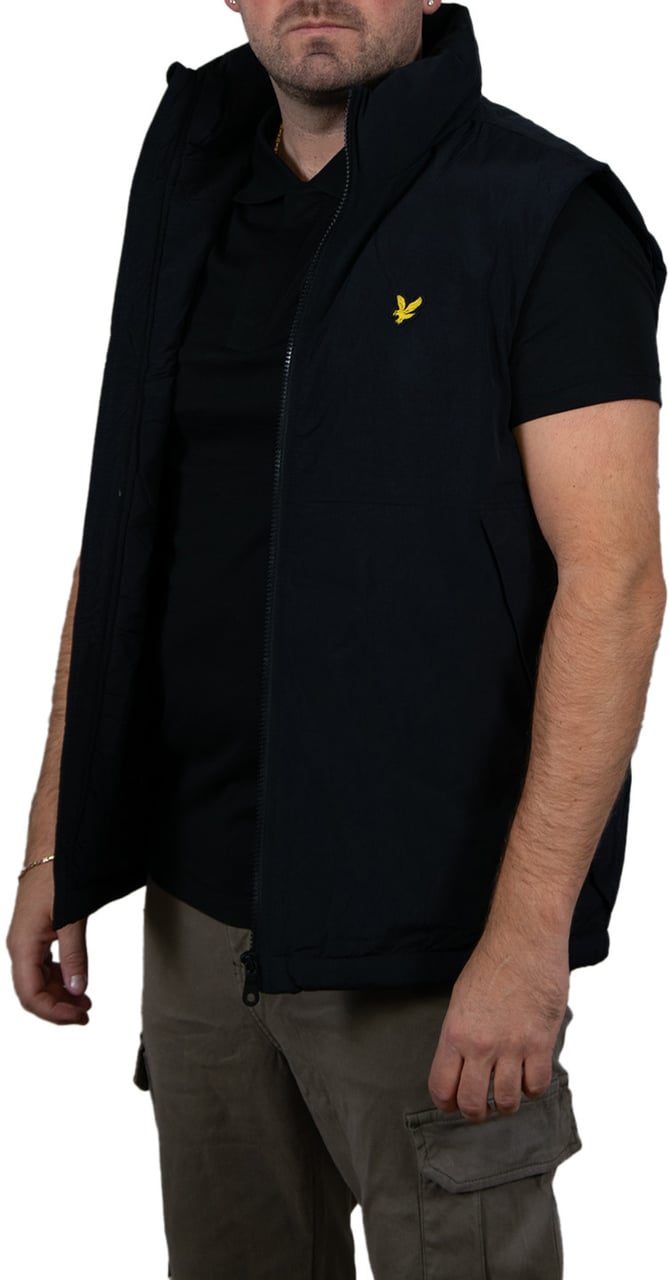 Lyle & Scott Padded Puffer Gilet Zwart