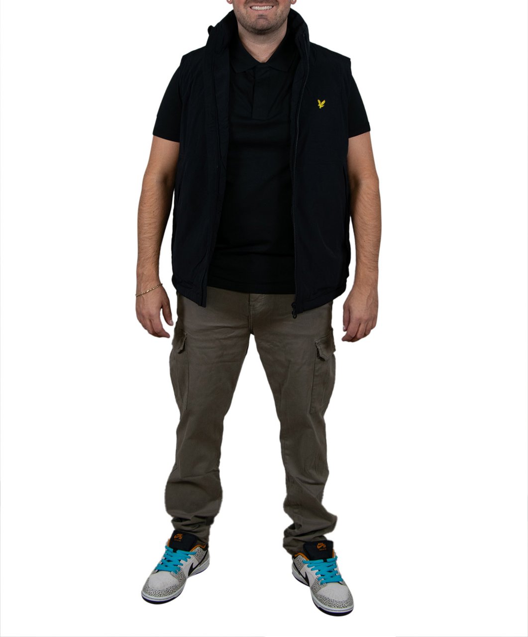 Lyle & Scott Padded Puffer Gilet Zwart