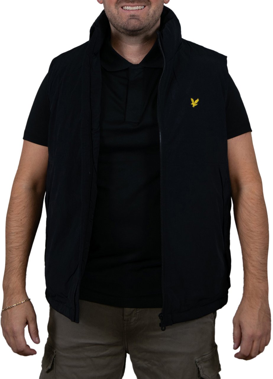 Lyle & Scott Padded Puffer Gilet Zwart