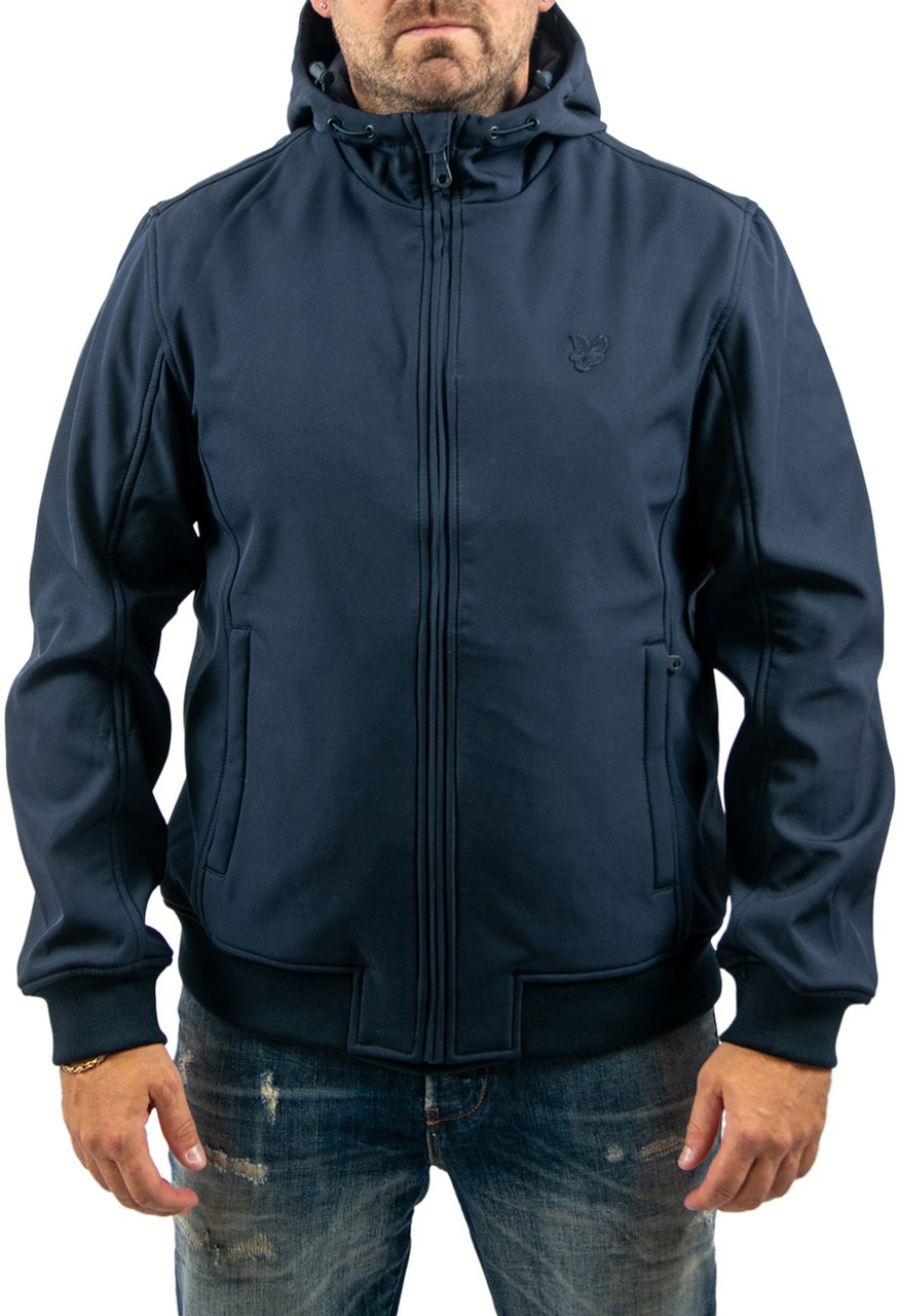Lyle & Scott Tonal Fleece Back Softshell Blauw
