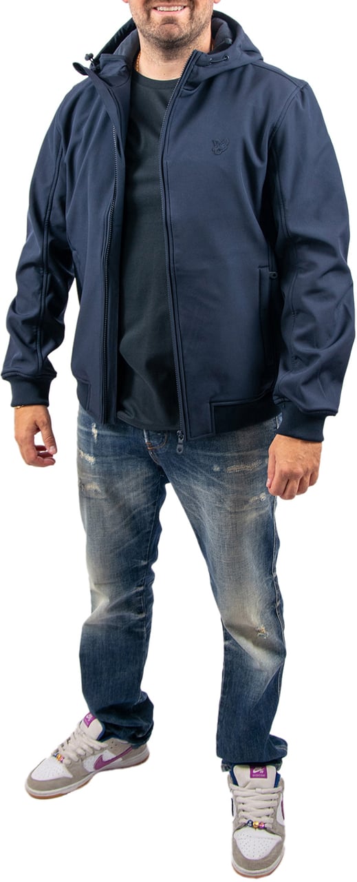 Lyle & Scott Tonal Fleece Back Softshell Blauw