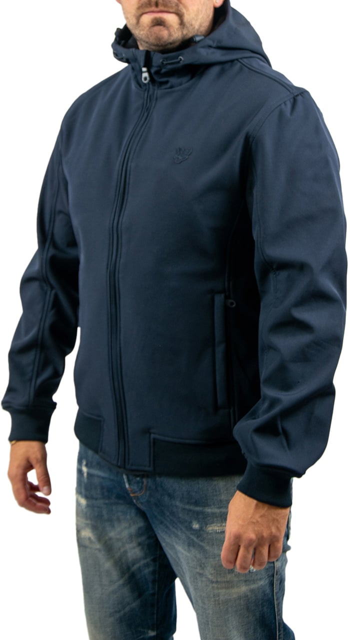 Lyle & Scott Tonal Fleece Back Softshell Blauw