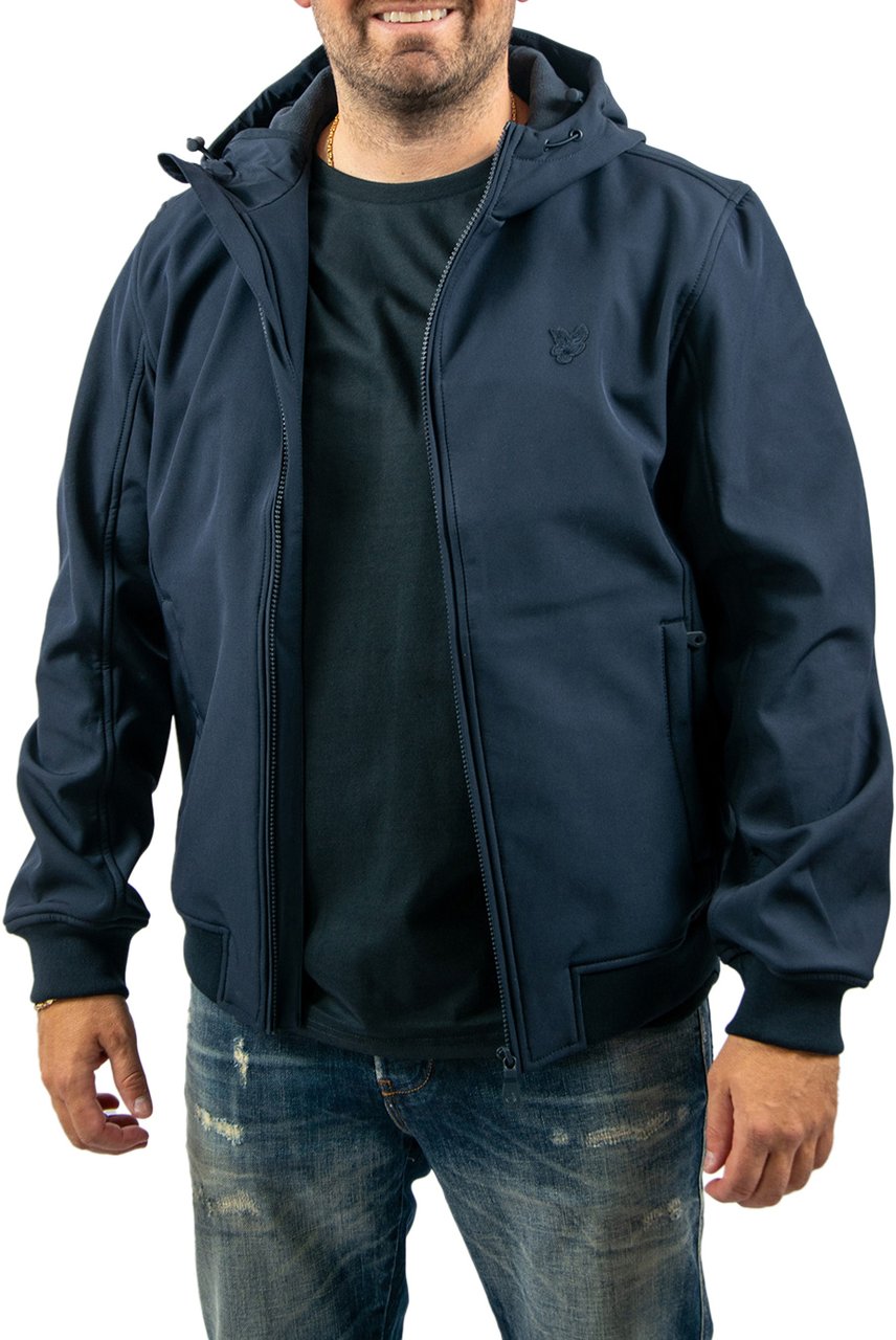Lyle & Scott Tonal Fleece Back Softshell Blauw