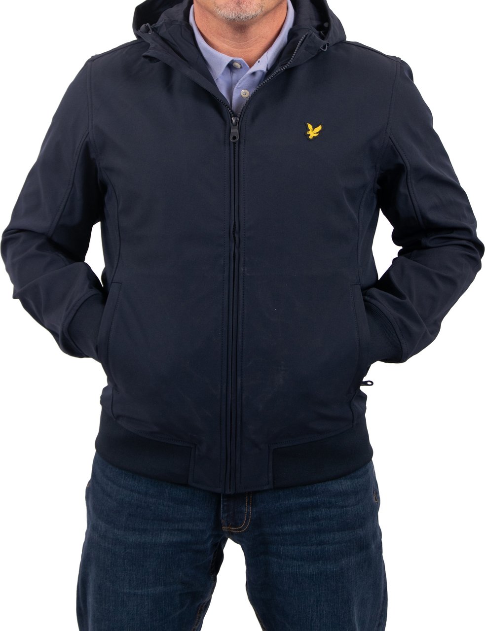 Lyle & Scott Mesh Back Softshell Jacket Blauw
