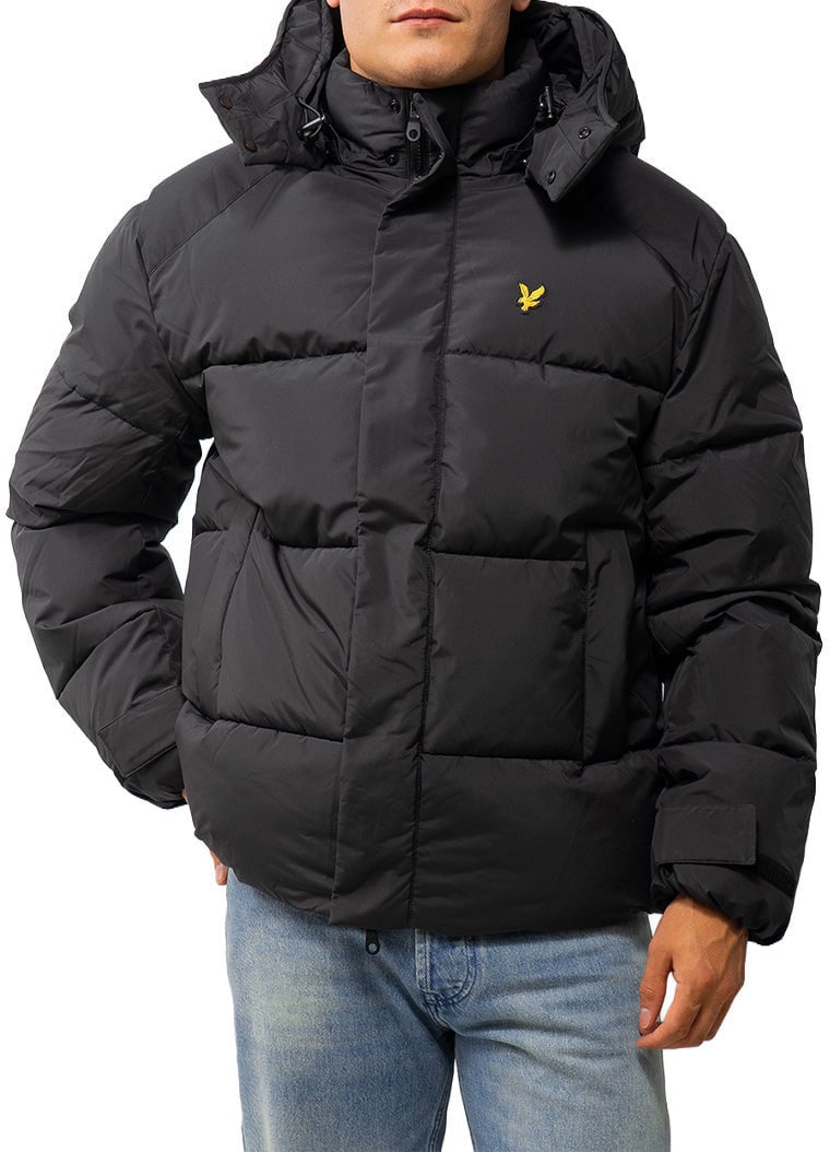 Lyle & Scott Hooded Puffer Jacket Zwart