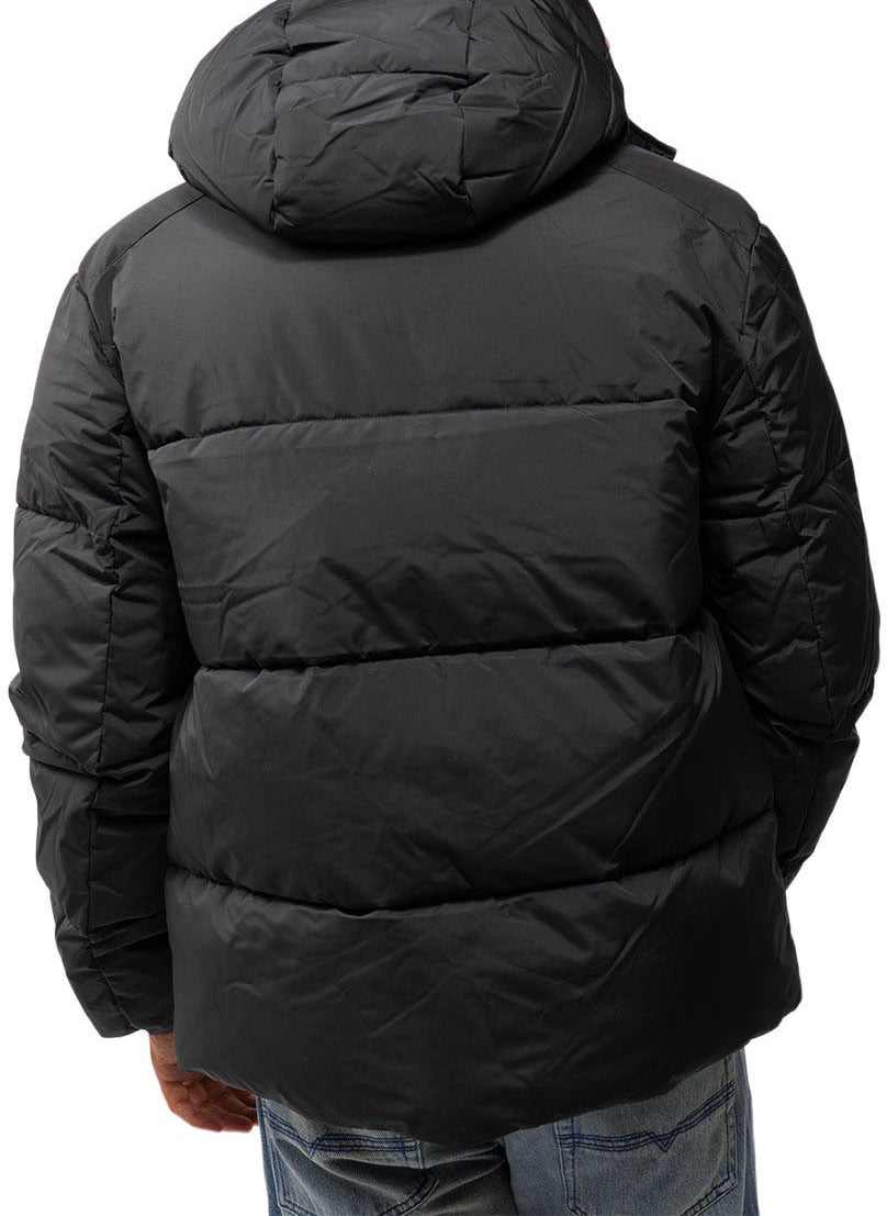 Lyle & Scott Hooded Puffer Jacket Zwart