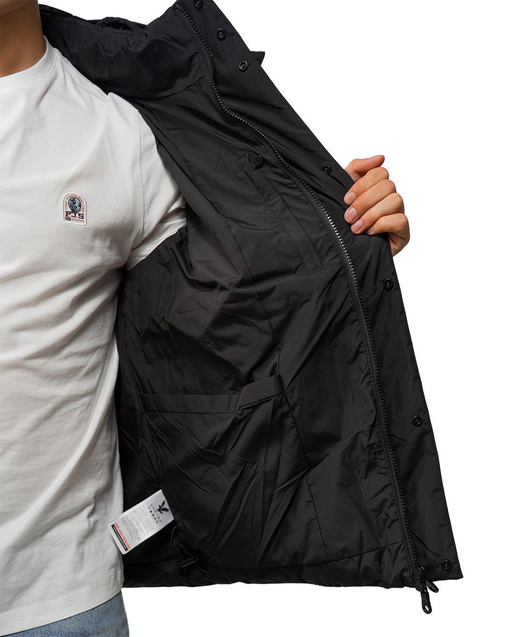 Lyle & Scott Hooded Puffer Jacket Zwart