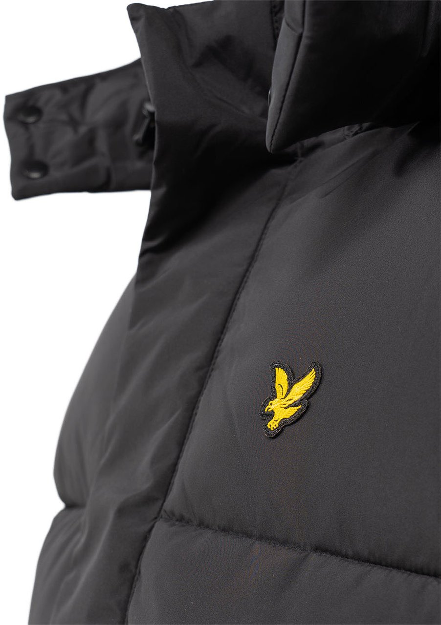 Lyle & Scott Hooded Puffer Jacket Zwart
