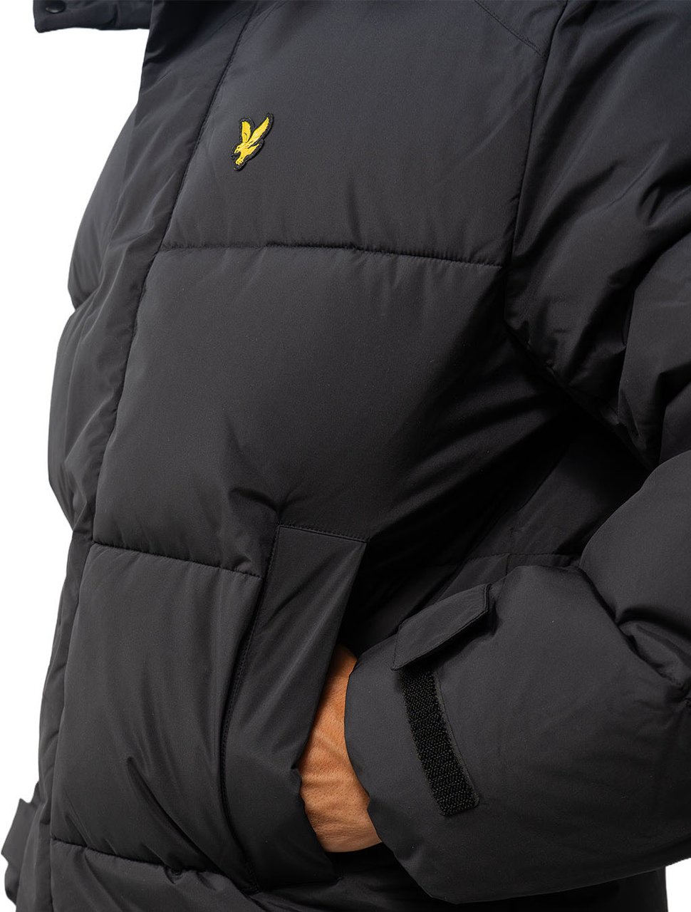 Lyle & Scott Hooded Puffer Jacket Zwart